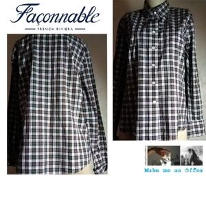 Faconable New Plaid Cotton Shirt Size L